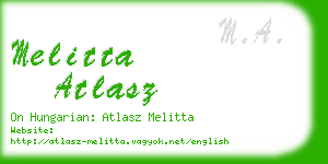 melitta atlasz business card